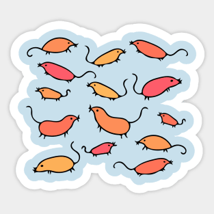 Cute and Colorful Mouse Pattern (light colors) Sticker
